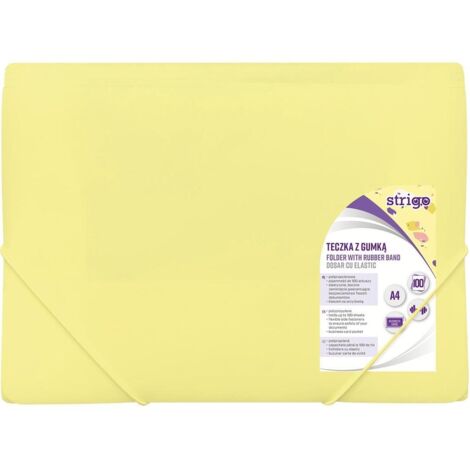 Cartella Strigo A4 con elastico - Giallo, Pastello - Accessori per ufficio