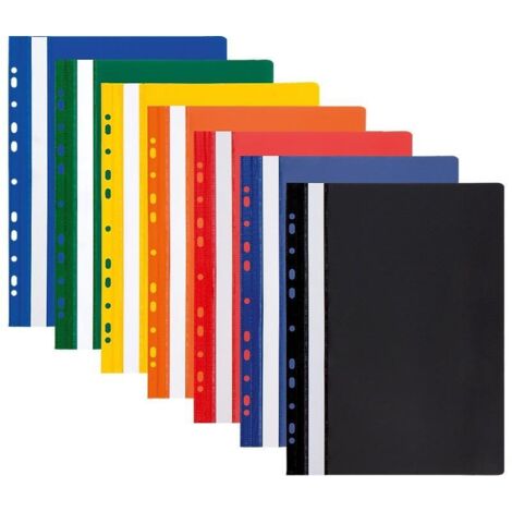 Cartelle in PVC Panta Plast A4 - gialle, perforate in Europa (10 pezzi)