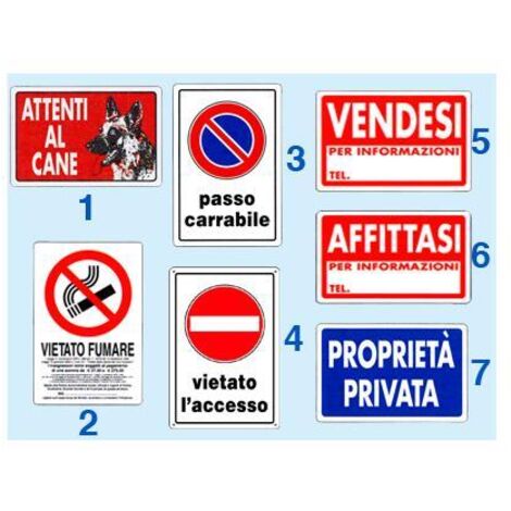 Cartelli Attenti al Cane Conf. 10 Pz
