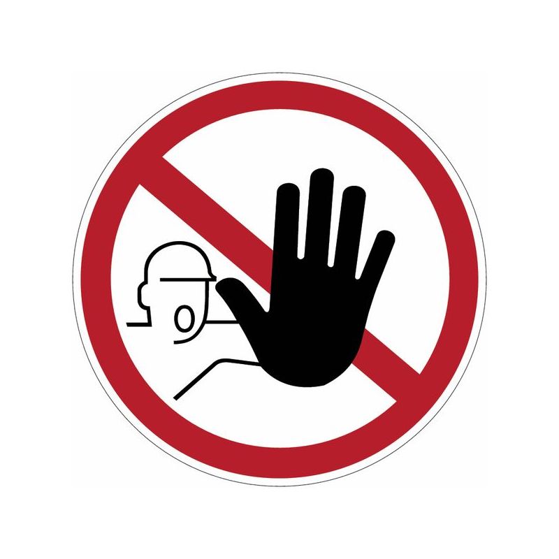 Image of Cartelli di divieto Accesso vietato alle persone non autorizzate Misura - 100mm x 100mm, Numero Pezzi - 10 pezzi
