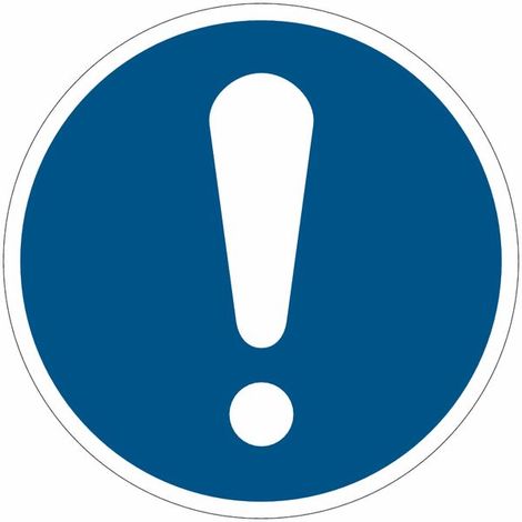 Cartelli di obbligo ISO 7010 "Obbligo Generico"  M001 - Misura: 50mm x 50mm - Numero Pezzi: 10 pezzi