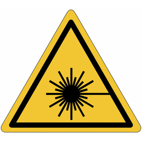 Cartelli ISO 7010 "Raggi Laser" - W004 - Misura: 50mm x 50mm - Numero Pezzi: 10 pezzi