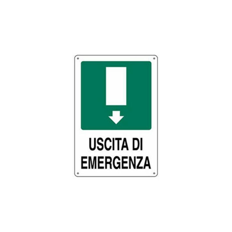 Image of Cartello Segnaletico Cartelli Segnaletici Segnale In Pvc Esterno Cm 20x30 22872v Uscita Emergenza (22872)