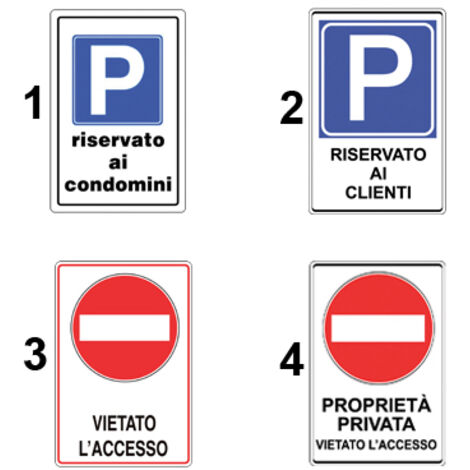 CARTELLI PARCHEGGIO RISERV.CLIENTI A3429