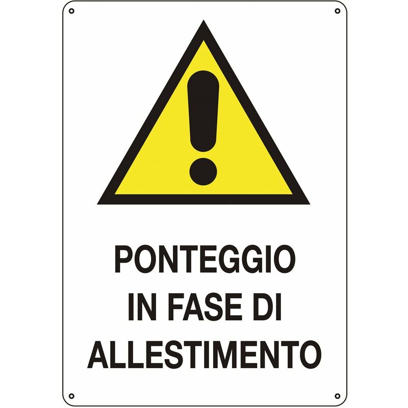Image of Gruppo Stamplast - Cartelli segnalatori uso civile per cantieri e locali - Ponteggio in allestimento