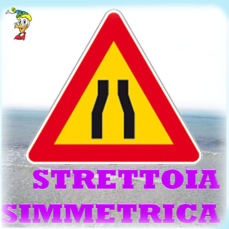 CARTELLI SEGNALETICI STRADALI DA CANTIERE STRETTOIA SIMMETRICA