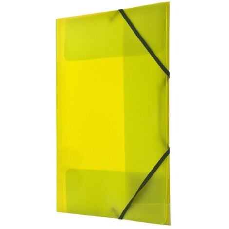 Cartellina in PP con angoli elasticizzati. Formato A4, gialla.