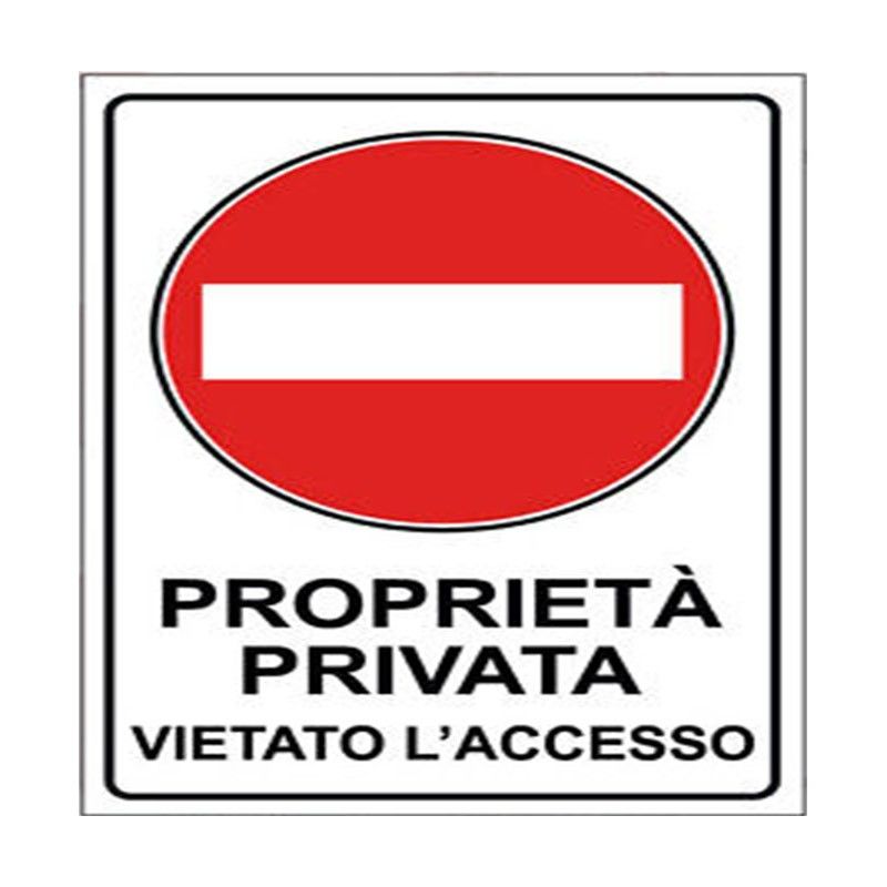 Image of Cartello 20x30cm proprietà privata vietato l'accesso