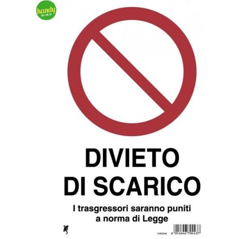 Cartello 3M divieto di scarico 30 x 20 cm