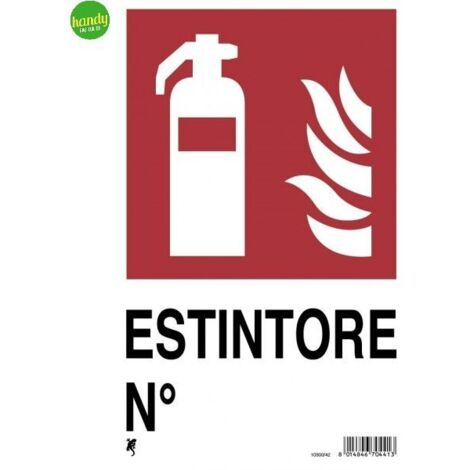 Cartello 3M estintore 30 x 20 cm