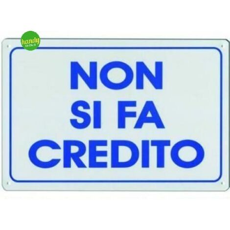 Cartello 3M non si fa credito 30 x 20 cm