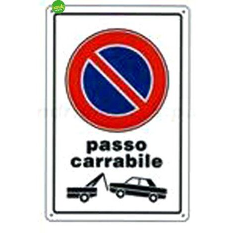 Cartello 3M passo carrabile 30 x 20 cm