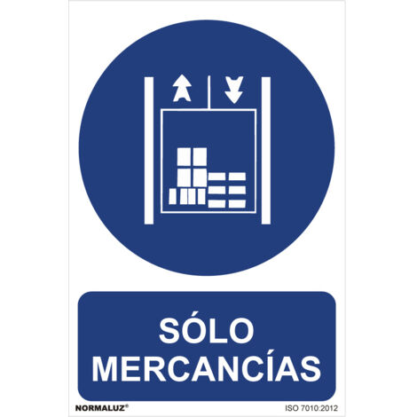 Cartello ad uso obbligatorio "solo merci" (pvc 0,7mm) 30x40cm