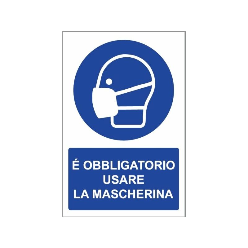 Image of 3g Italia - Cartello adesivo 35x12,5- e' obbligatorio usare la mascherina