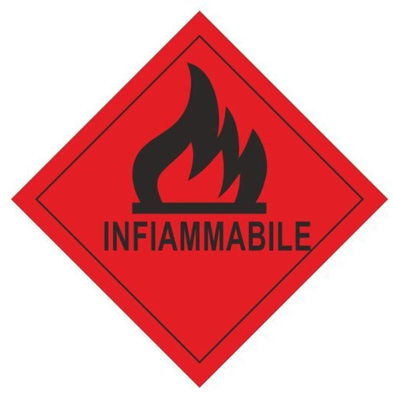 Cartello Adesivo “Infiammabile”