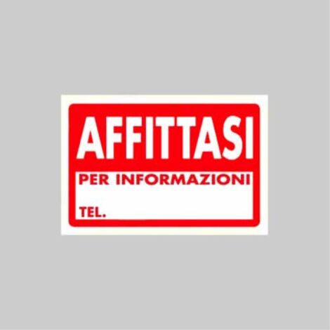 Cartello 'affittasi' 20x30 cm (10 pezzi)