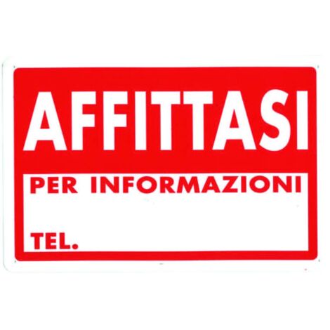 Cartello affittasi - cm.30x20h. - 10 pz