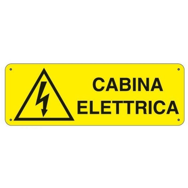 Image of Cartello alluminio Cartelli Segnalatori testo cabina elettrica- 17-98-k