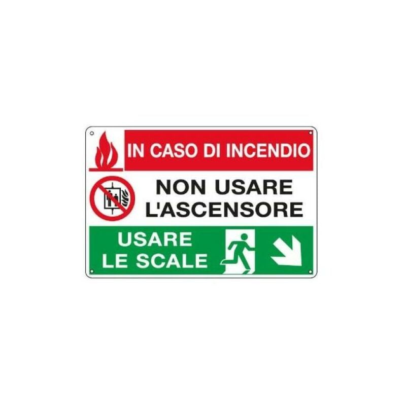 Image of Cartello alluminio Cartelli Segnalatori testo in caso di incendio- ef3537