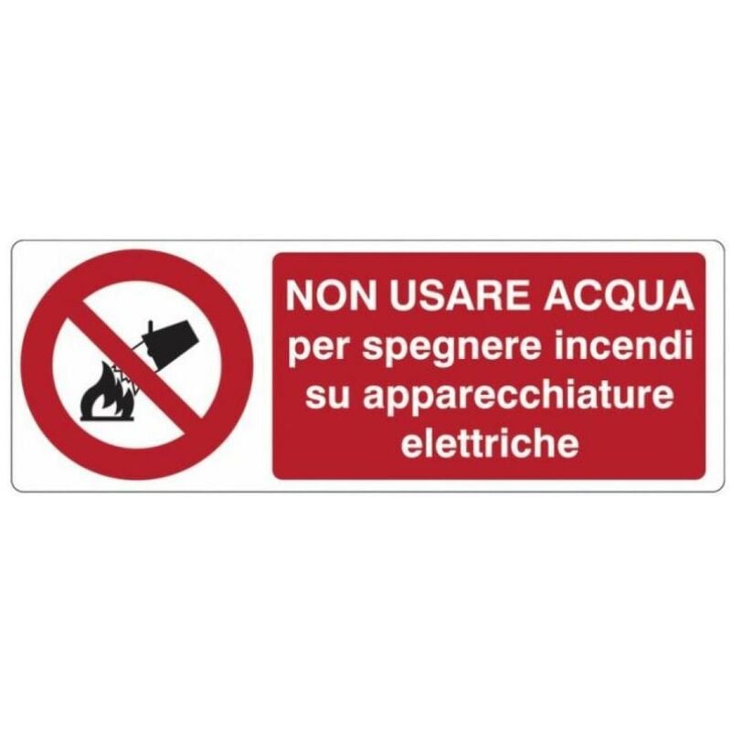 Image of Cartello alluminio Cartelli Segnalatori testo non usare acqua-ef1824k