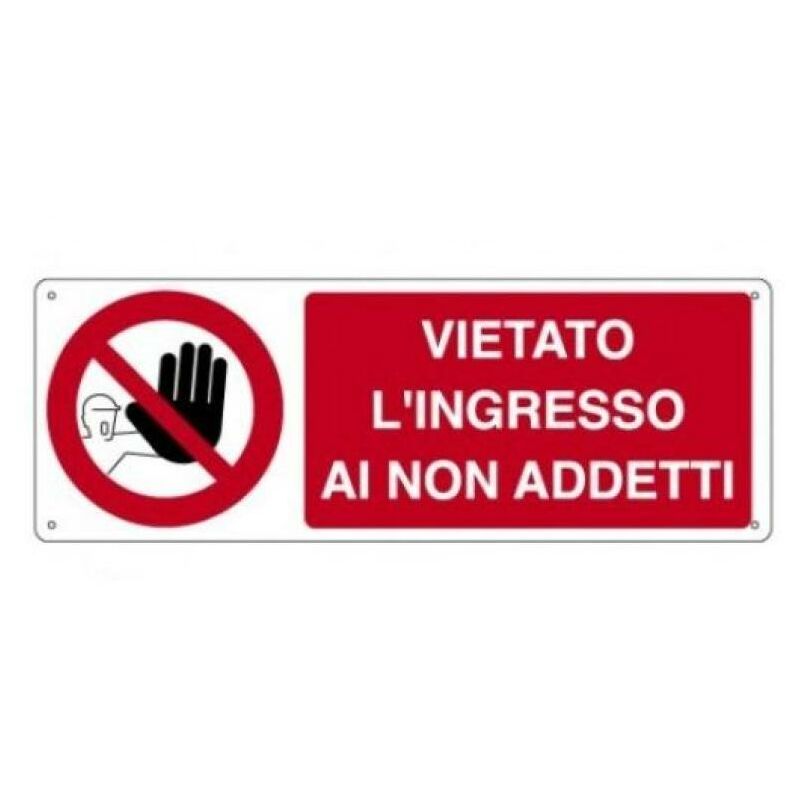 Image of Cartelli Segnalatori - Cartello alluminio testo vietato l'ingresso- ef1815k