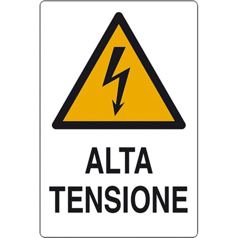 Cartello alta tensione 20 x 30 cm in alluminio