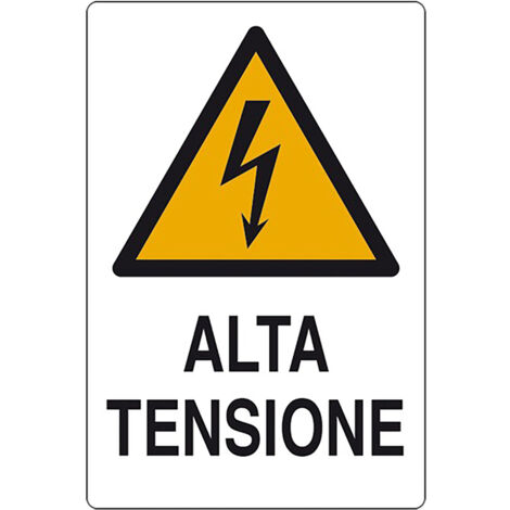 CARTELLO 'ALTA TENSIONE' cm 20 x 30  - EUROSIGNALS