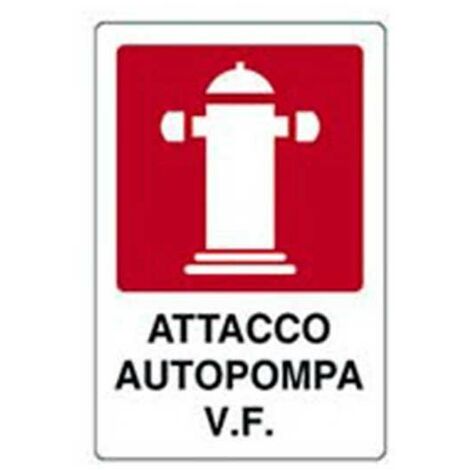 Cartello attacco pompa v.f cm 20X30