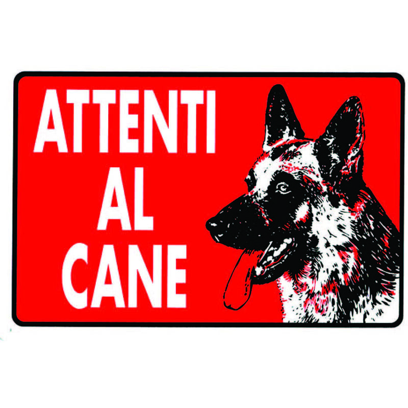 Image of Cartello attenti al cane - cm.30x20h.