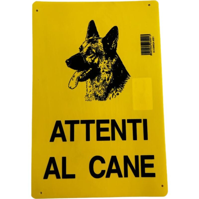 Image of Cartello attenti al cane in pvc resistente dimensioni 20x30 cm