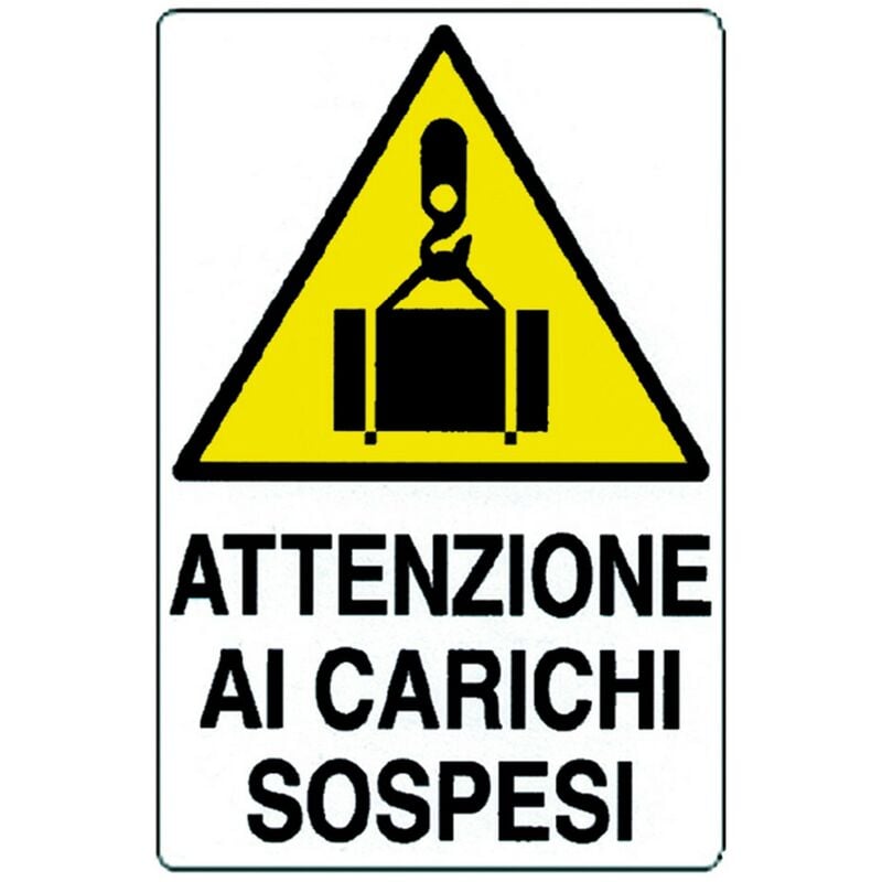 Image of Ist Srl - cartello 'attenzione ai carichi sospesi' cm 35 x 50