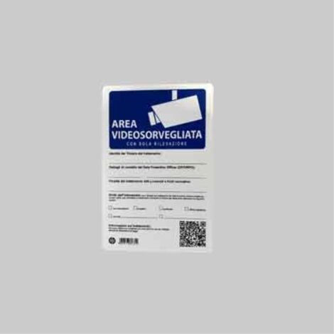 Cartello 'attenzione area sottoposta a videosorveglianza' 20x30 cm (10 pezzi)