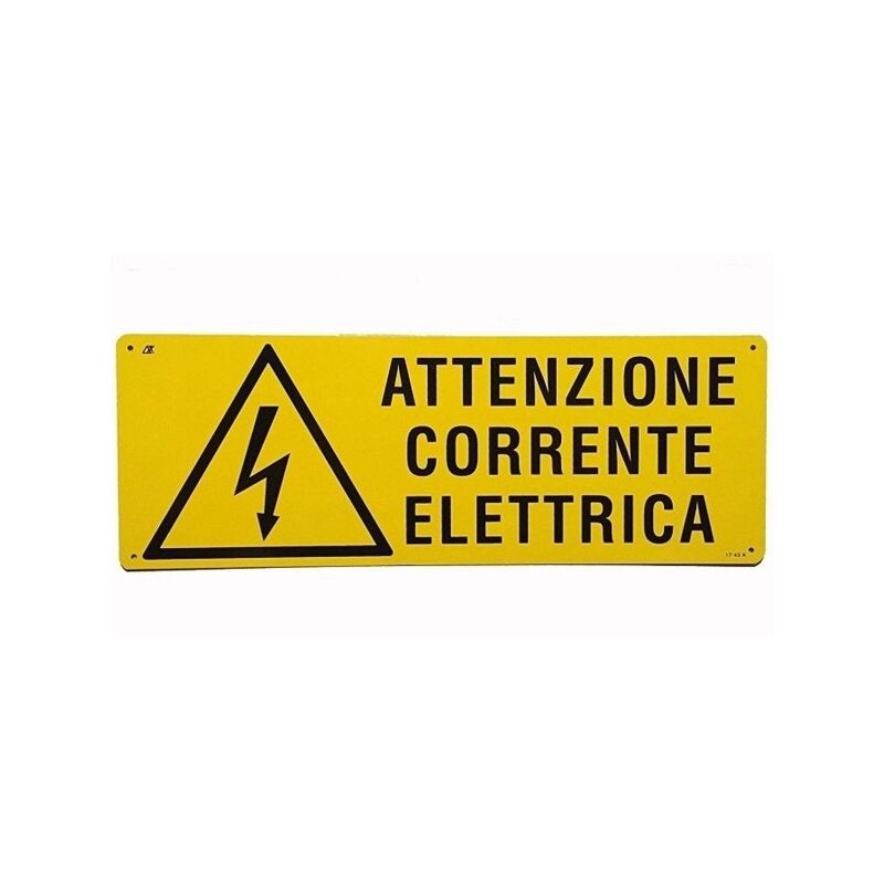 Image of Trade Shop Traesio - Trade Shop - Cartello Attenzione Corrente Elettrica Segnaletica Sicurezza Avvertimento