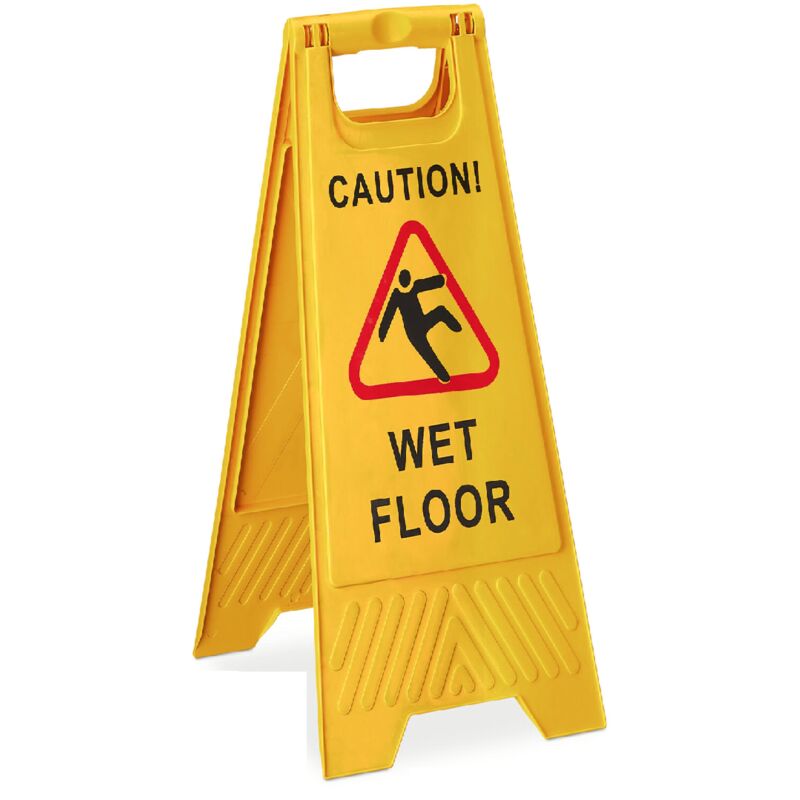 Image of Cartello avvertimento antiscivolo segnale pericolo pavimento bagnato caution gi