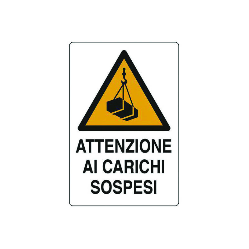 Image of Cartello attenzione carichi sospesi - cm.50x70h.