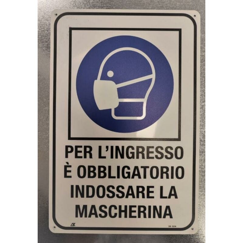 Image of Cartelli Segnalatori - Cartello indossare la mascherina- 35-324
