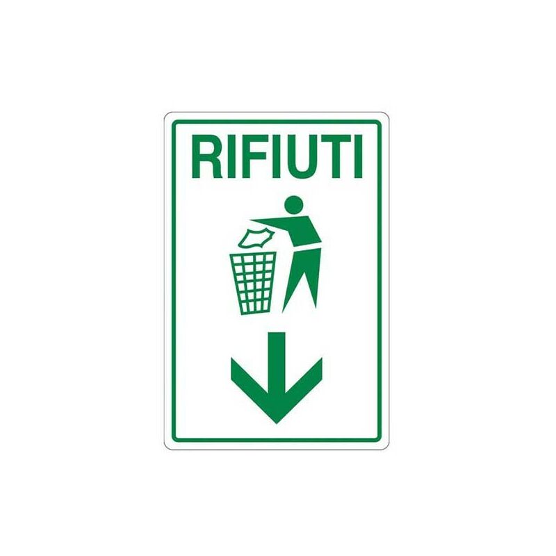 Image of Dakiviva - Cartello cestino rifiuti