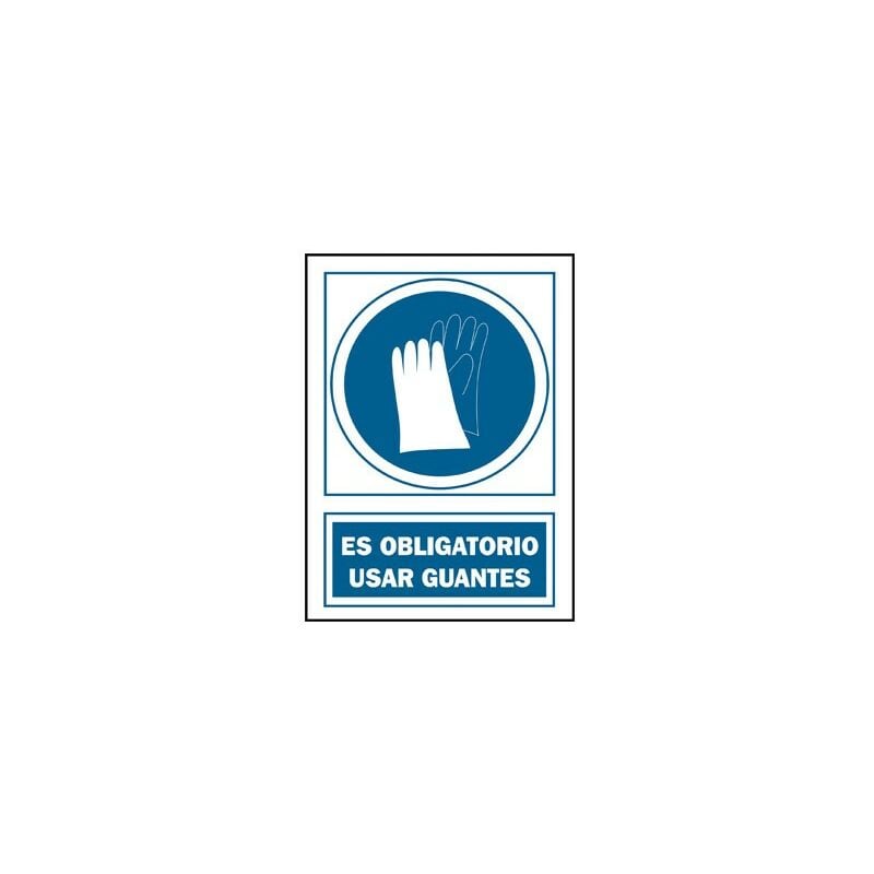 Image of Suministros Jaizkibel - cartello con l'obbligo di utilizzo di guanti in pvc 135 oba-cast - 135 oba-cast
