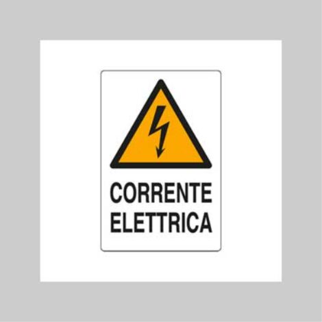 Cartello 'corrente elettrica' 20x30 cm (10 pezzi)