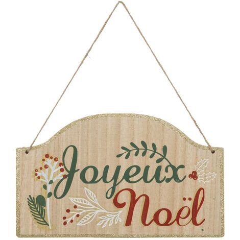 Cartello da parete merry christmas in legno 30 cm - Feeric lights & christmas