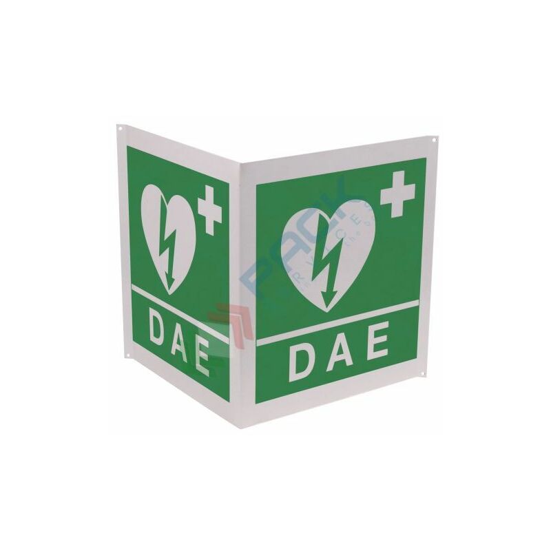 Pack Services - Cartello bifacciale dae - Bianco +...