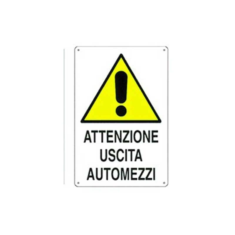 cartello segnaletico attenzione uscita automezzi c | Cartello ...