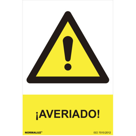 Cartello di pericolo "danneggiato" (pvc 0,7mm) 30x40cm luce normale