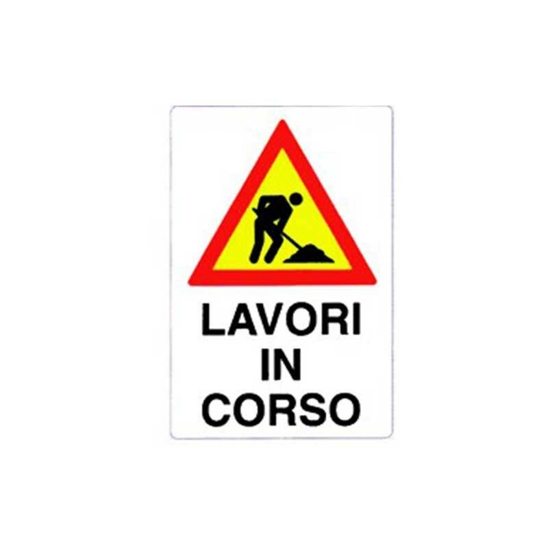 Image of Cartello di pericolo lavori in corso cm 50x70