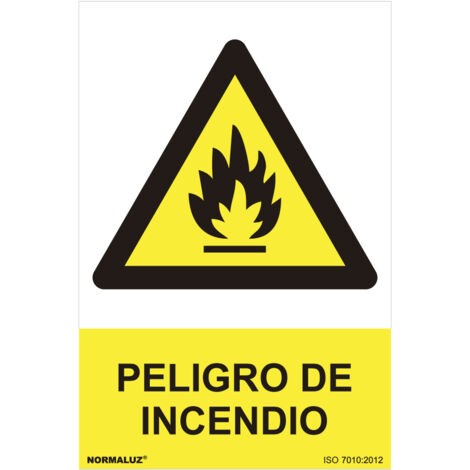 Cartello di pericolo "pericolo di incendio" (pvc 0,7mm) 30x40cm