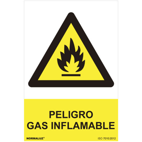 Cartello di pericolo "pericolo gas infiammabili" (pvc 0,7mm) 30x40cm