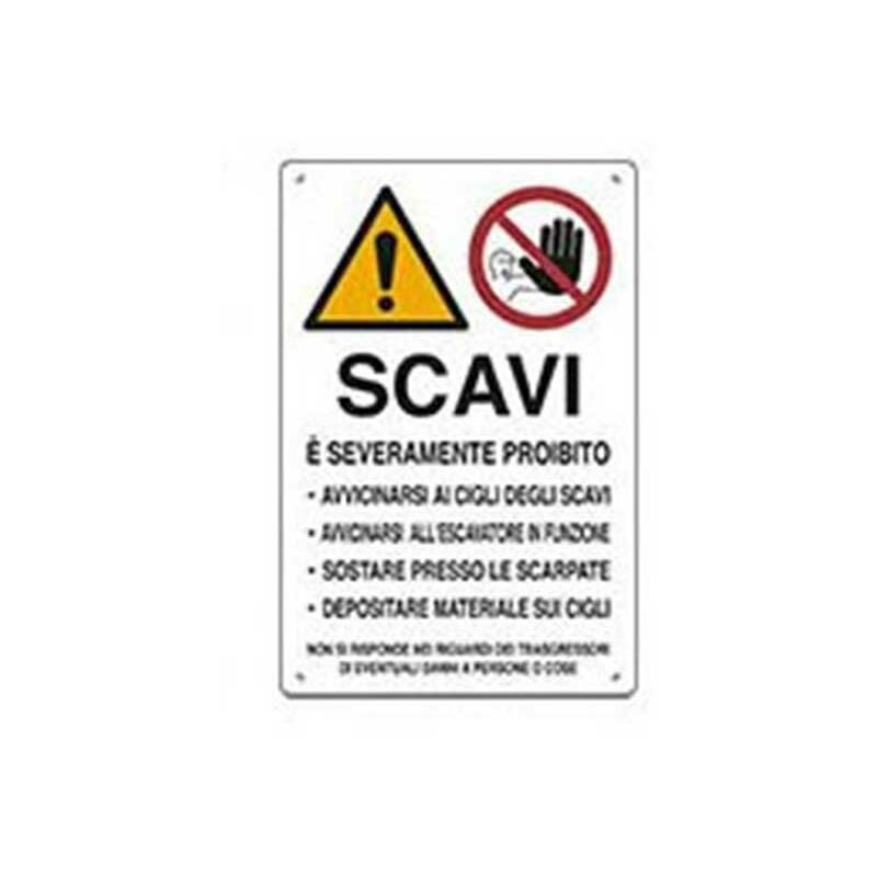 Cartello di pericolo scavi