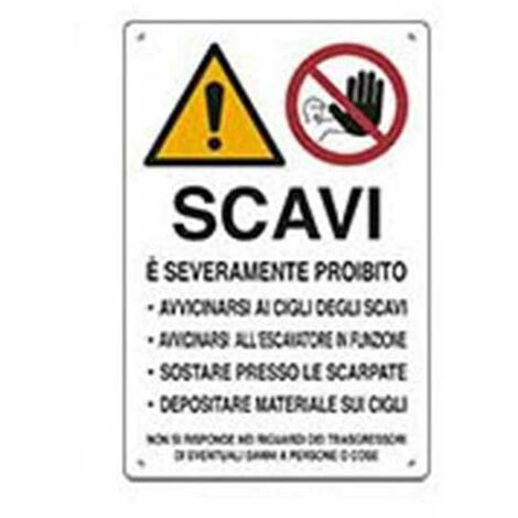 Cartello di pericolo scavi cm 50x70
