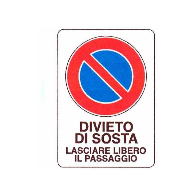 Image of Cartello Divieto di Sosta 48X 68 Plastica