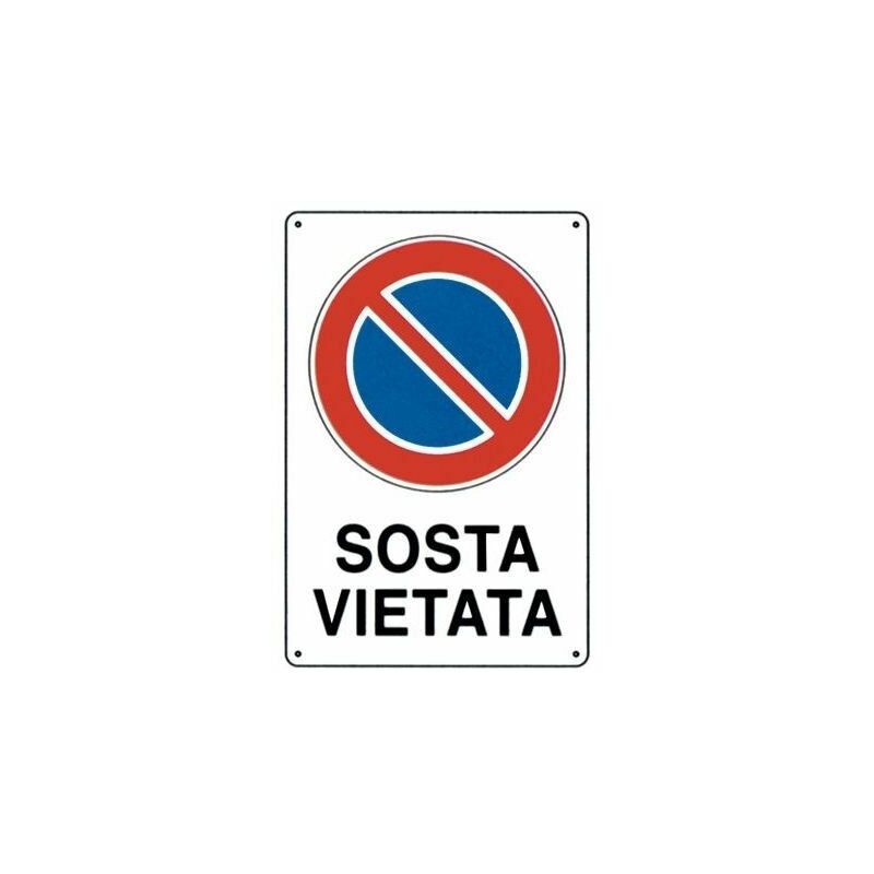 Image of Segnaletico targa tabella pvc divieto di sosta sosta vietata 20x30 - Cartello